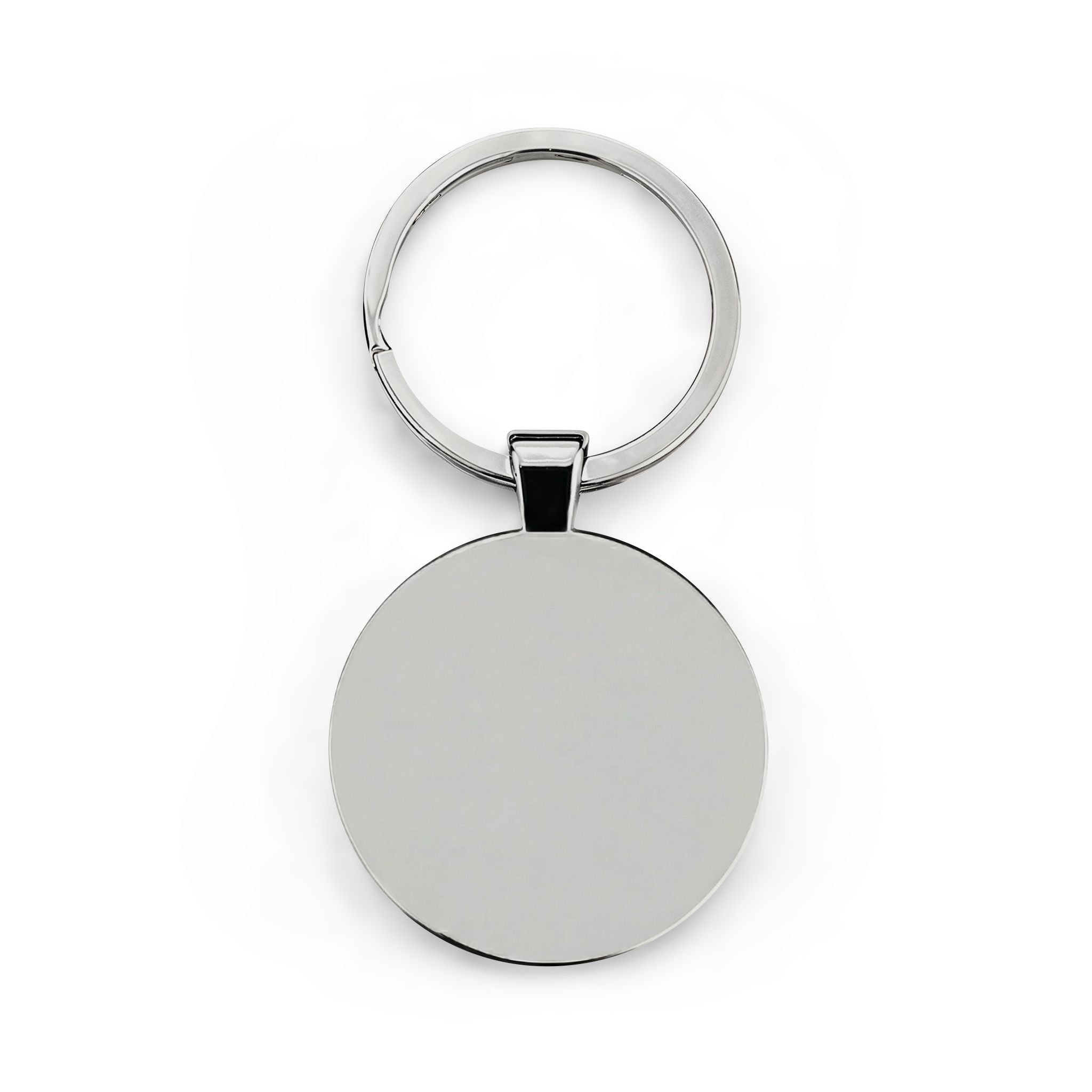 "Super Secret Share Spot" Pink D Emblem Round Stainless Steel Keychain