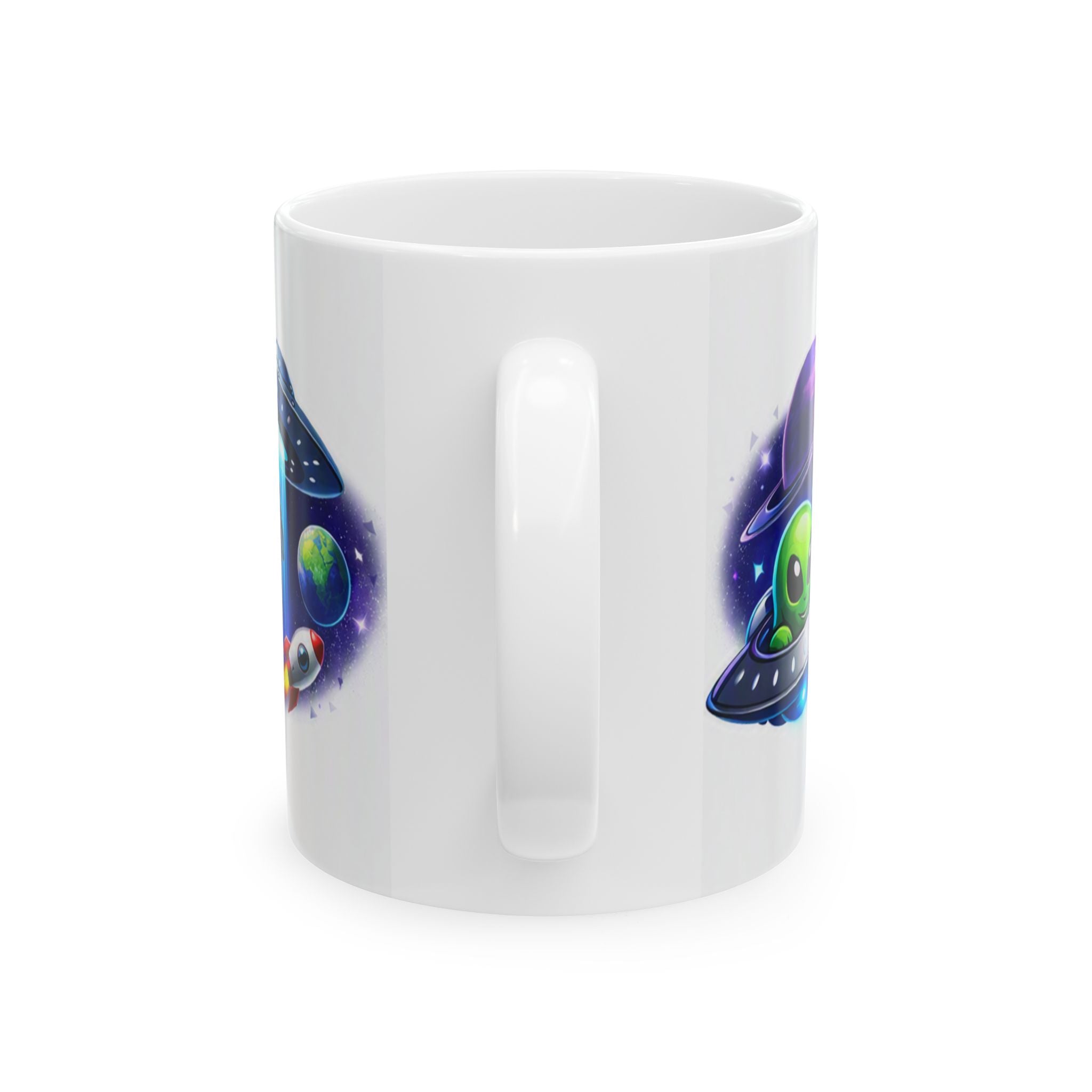 Super Secret Ceramic Mug — "Super Secret Share Spot" Galactic Logo Coffee Cup (11oz/15oz)