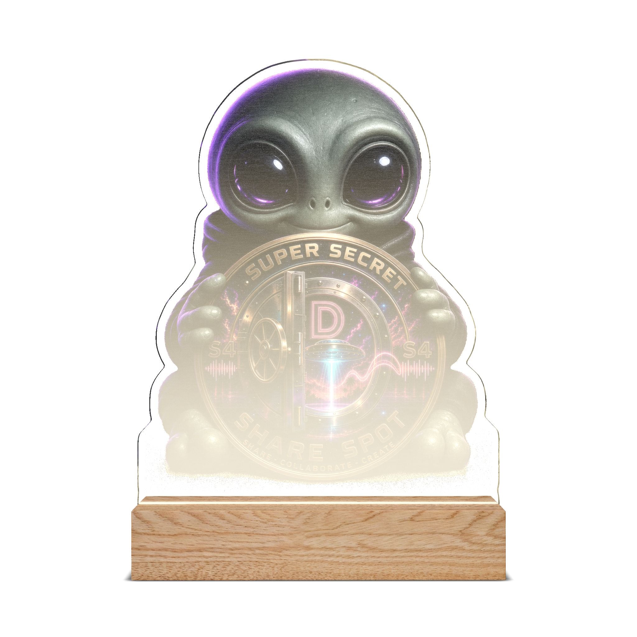 S4 Alien UV Acrylic Night Light - Custom Shape Glow Lamp