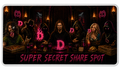 Super Secret Share Spot Banner Gaming Desk Pad with Stitched Edge